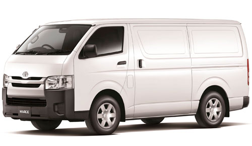 Renta de camionetas de carga Toyota Hiace.